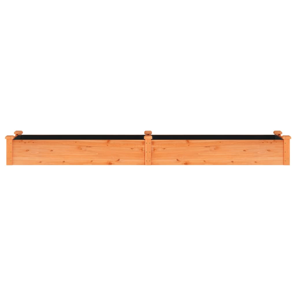 Plantenbak verhoogd met voering 240x45x25 cm vurenhout bruin - AllerleiShop