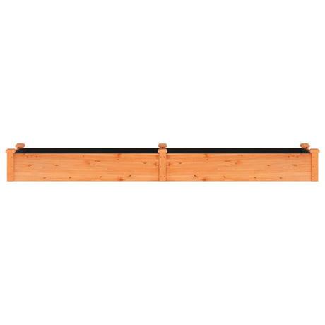 Plantenbak verhoogd met voering 240x45x25 cm vurenhout bruin - AllerleiShop