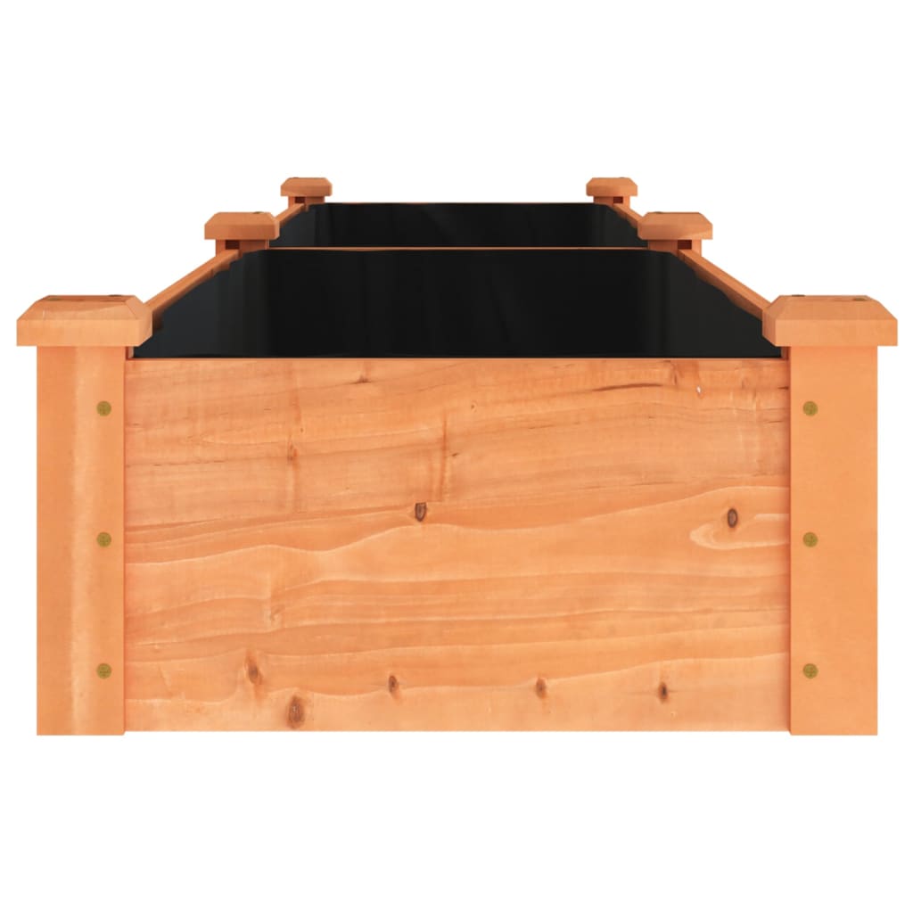 Plantenbak verhoogd met voering 240x45x25 cm vurenhout bruin - AllerleiShop