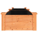 Plantenbak verhoogd met voering 240x45x25 cm vurenhout bruin - AllerleiShop