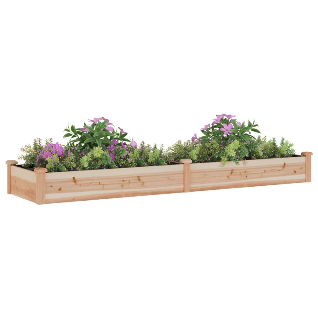 Plantenbak verhoogd met voering 240x60x25 cm massief vurenhout - AllerleiShop