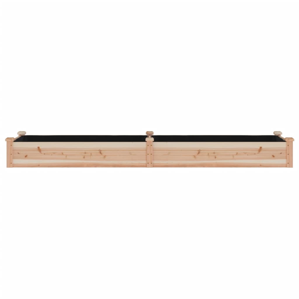 Plantenbak verhoogd met voering 240x60x25 cm massief vurenhout - AllerleiShop