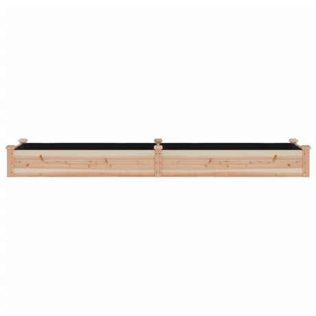 Plantenbak verhoogd met voering 240x60x25 cm massief vurenhout - AllerleiShop