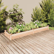 Plantenbak verhoogd met voering 240x60x25 cm massief vurenhout - AllerleiShop