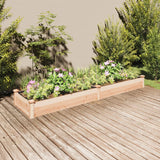 Plantenbak verhoogd met voering 240x60x25 cm massief vurenhout - AllerleiShop