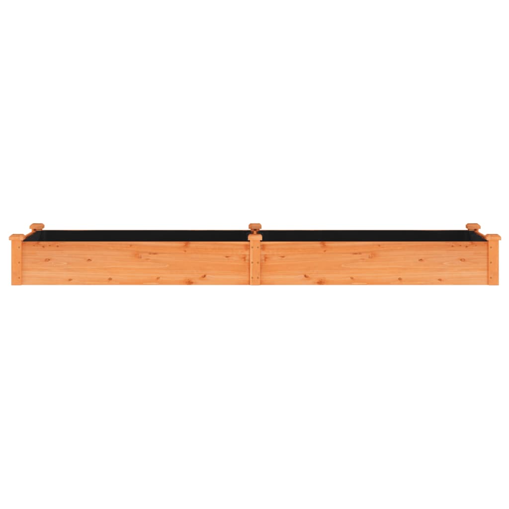 Plantenbak verhoogd met voering 240x60x25 cm vurenhout bruin - AllerleiShop