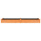 Plantenbak verhoogd met voering 240x60x25 cm vurenhout bruin - AllerleiShop