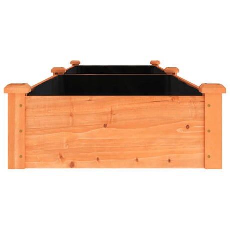 Plantenbak verhoogd met voering 240x60x25 cm vurenhout bruin - AllerleiShop