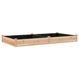 Plantenbak verhoogd met voering 240x120x25 cm massief vurenhout - AllerleiShop