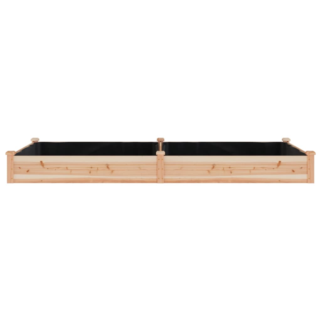 Plantenbak verhoogd met voering 240x120x25 cm massief vurenhout - AllerleiShop