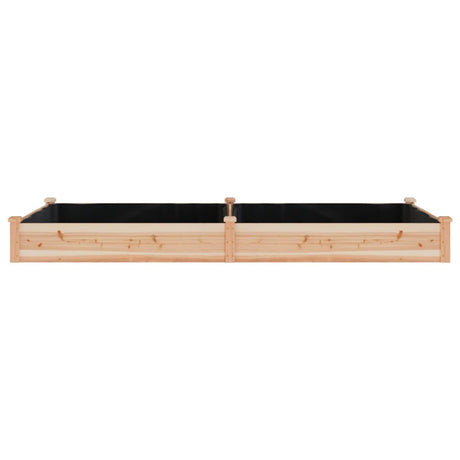 Plantenbak verhoogd met voering 240x120x25 cm massief vurenhout - AllerleiShop