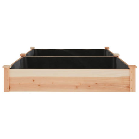 Plantenbak verhoogd met voering 240x120x25 cm massief vurenhout - AllerleiShop