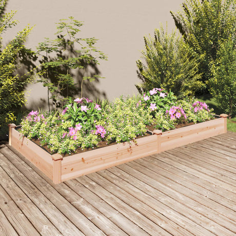 Plantenbak verhoogd met voering 240x120x25 cm massief vurenhout - AllerleiShop