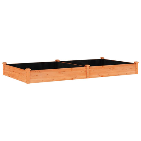 Plantenbak verhoogd met voering 240x120x25 cm vurenhout bruin - AllerleiShop