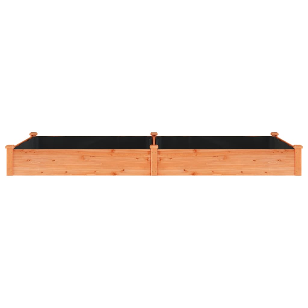 Plantenbak verhoogd met voering 240x120x25 cm vurenhout bruin - AllerleiShop