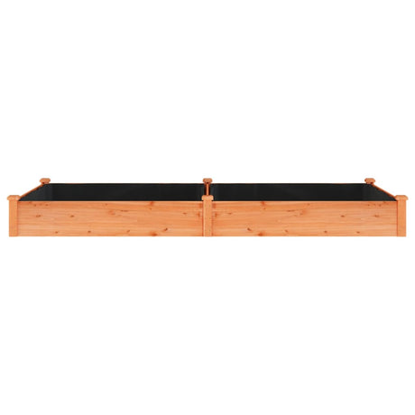 Plantenbak verhoogd met voering 240x120x25 cm vurenhout bruin - AllerleiShop