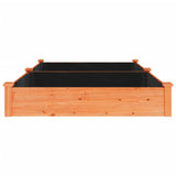 Plantenbak verhoogd met voering 240x120x25 cm vurenhout bruin - AllerleiShop