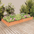 Plantenbak verhoogd met voering 240x120x25 cm vurenhout bruin - AllerleiShop