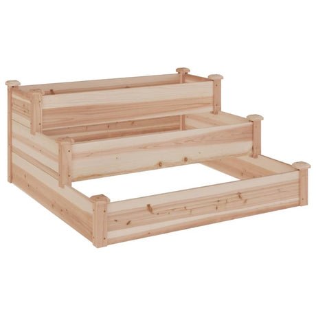 Plantenbak verhoogd met voering 120x120x56 cm massief vurenhout - AllerleiShop