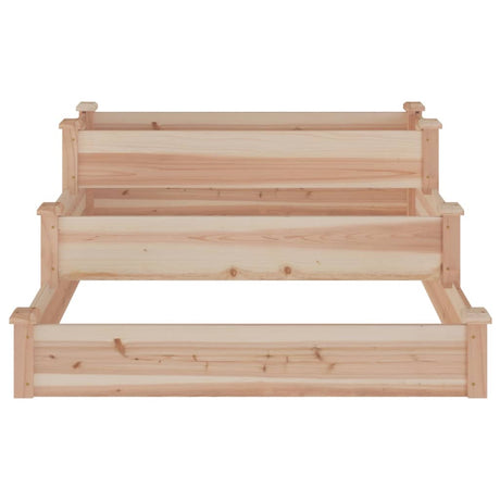 Plantenbak verhoogd met voering 120x120x56 cm massief vurenhout - AllerleiShop