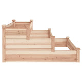 Plantenbak verhoogd met voering 120x120x56 cm massief vurenhout - AllerleiShop