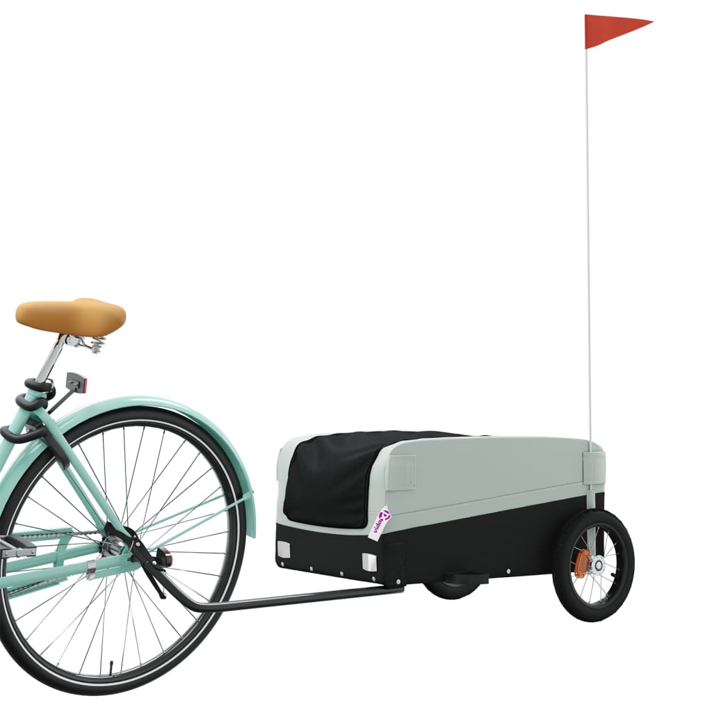 Fietstrailer 30 kg ijzer zwart en grijs - AllerleiShop