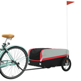 Fietstrailer 45 kg ijzer zwart en rood