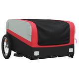 Fietstrailer 45 kg ijzer zwart en rood