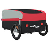 Fietstrailer 45 kg ijzer zwart en rood