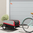 Fietstrailer 45 kg ijzer zwart en rood