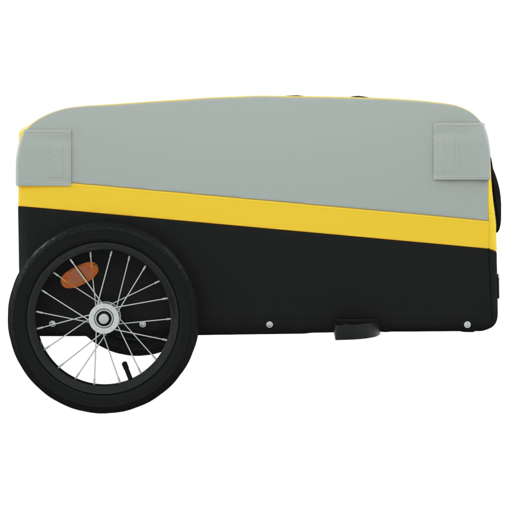 Fietstrailer 45 kg ijzer zwart en geel