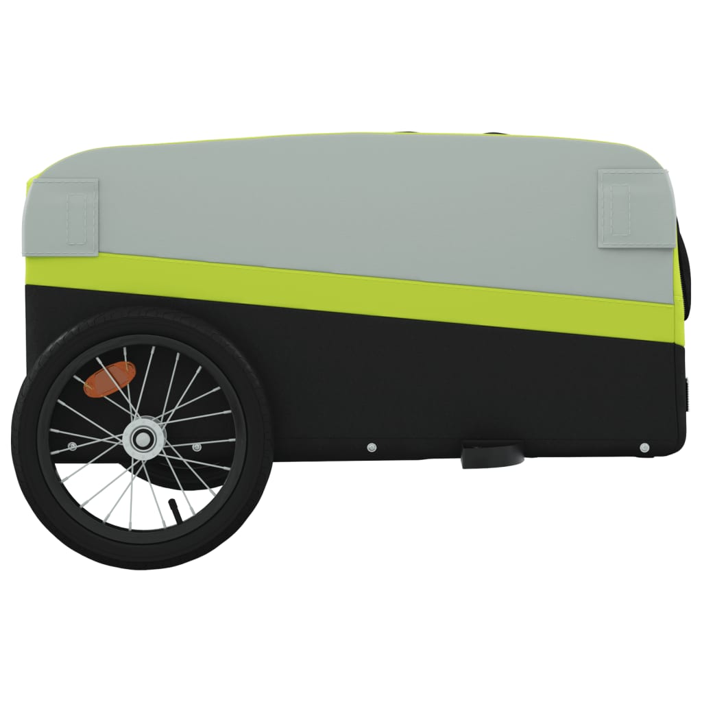 Fietstrailer 45 kg ijzer zwart en groen