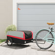 Fietstrailer 45 kg ijzer zwart en rood