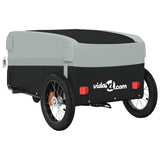 Fietstrailer 30 kg ijzer zwart en grijs