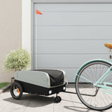 Fietstrailer 30 kg ijzer zwart en grijs