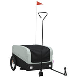 Fietstrailer 45 kg ijzer zwart en grijs - AllerleiShop