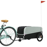 Fietstrailer 45 kg ijzer zwart en grijs - AllerleiShop