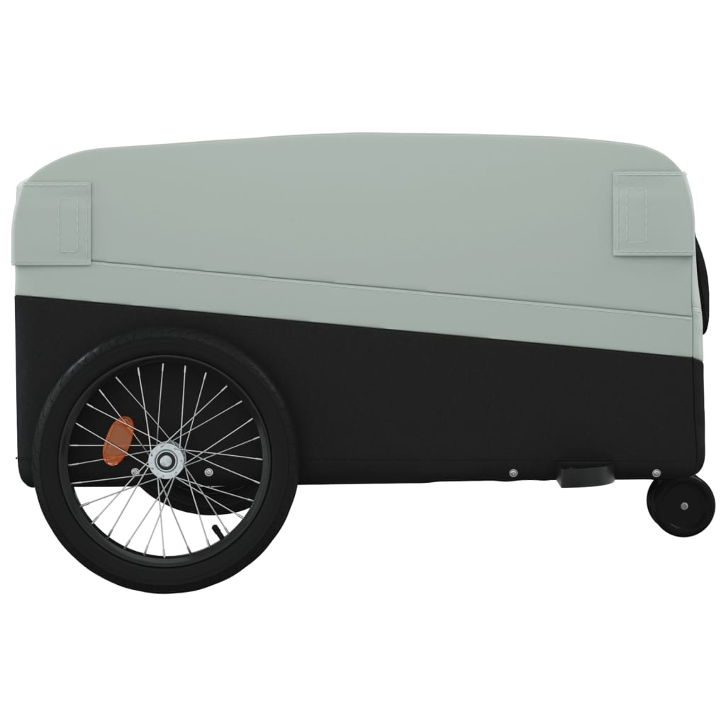 Fietstrailer 45 kg ijzer zwart en grijs - AllerleiShop