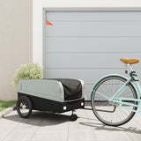 Fietstrailer 45 kg ijzer zwart en grijs - AllerleiShop