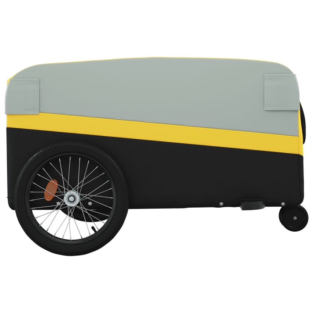 Fietstrailer 45 kg ijzer zwart en geel - AllerleiShop