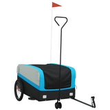 Fietstrailer 45 kg ijzer zwart en blauw - AllerleiShop