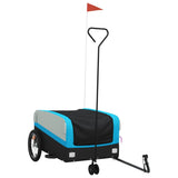 Fietstrailer 45 kg ijzer zwart en blauw - AllerleiShop