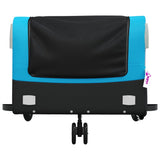 Fietstrailer 45 kg ijzer zwart en blauw - AllerleiShop