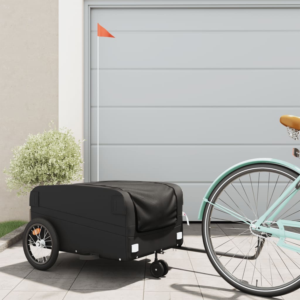 Fietstrailer 45 kg ijzer zwart