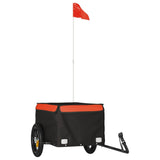 Fietstrailer 30 kg ijzer zwart en oranje - AllerleiShop