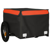 Fietstrailer 30 kg ijzer zwart en oranje - AllerleiShop