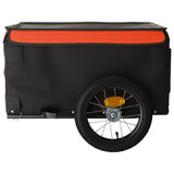 Fietstrailer 30 kg ijzer zwart en oranje - AllerleiShop