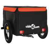 Fietstrailer 30 kg ijzer zwart en oranje - AllerleiShop