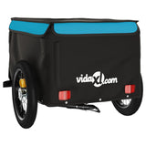 Fietstrailer 30 kg ijzer zwart en blauw