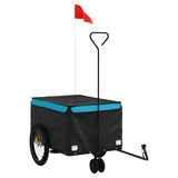 Fietstrailer 30 kg ijzer zwart en blauw - AllerleiShop